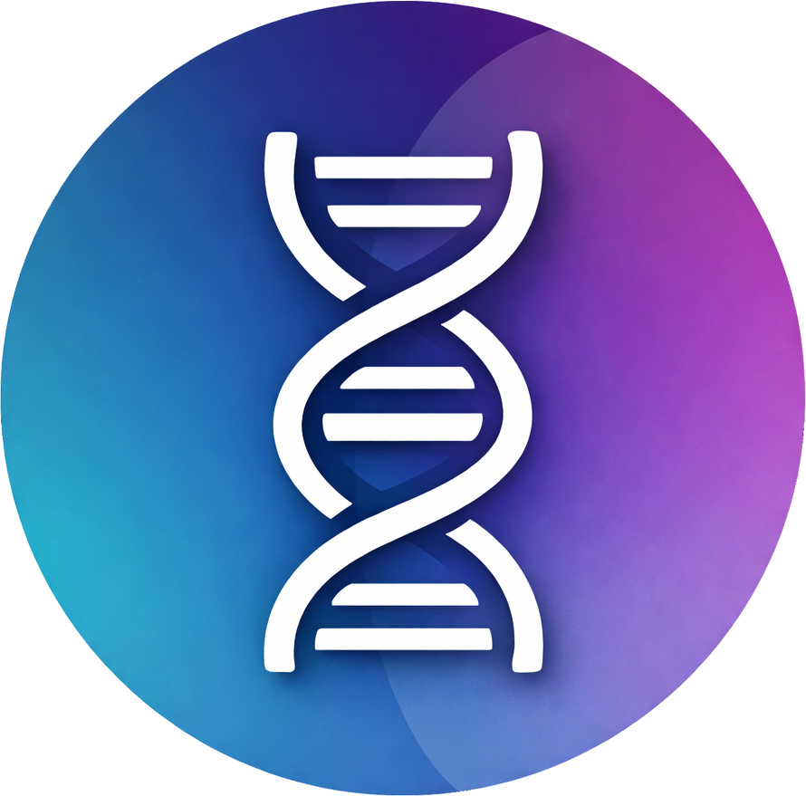 a white outline of a spiral dna strand